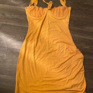 Orange fitted medium dress